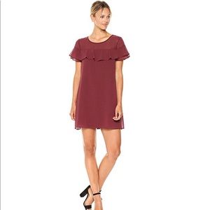 2 for $15•NWT BCBG Ruffled Swiss Dot Dress